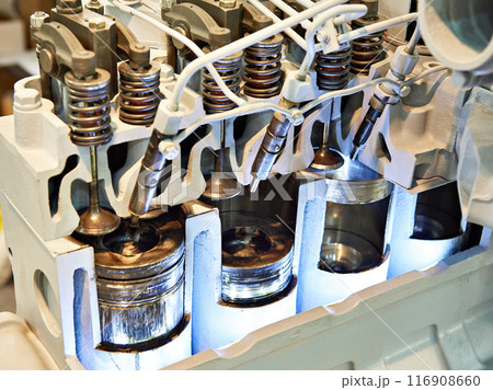 Work mechanism of diesel engine in section 116908660