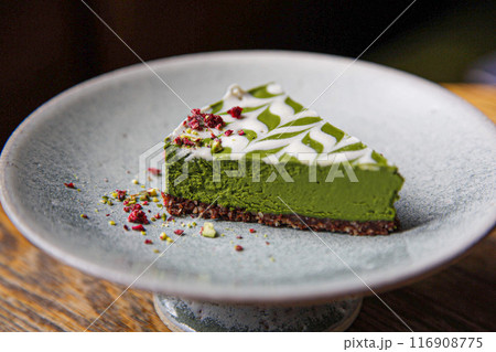 抹茶ケーキのアートデザイン 抹茶ケーキのアートデザイン 116908775
