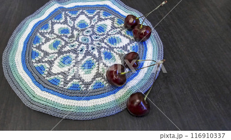 Crocheted decorative napkin. Kitchen decoration. 116910337