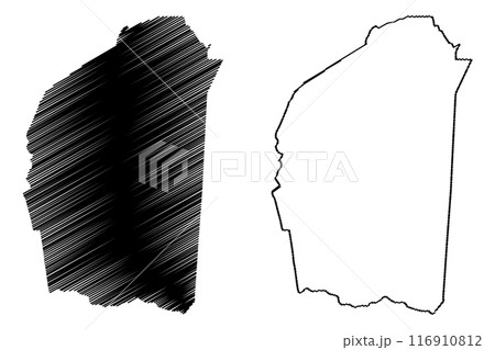 Emmen Municipality and town (Kingdom of the Netherlands, Holland, Drenthe province) map vector illustration, scribble sketch Emmen map 116910812