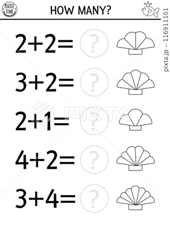 How many seashell black and white game with cute shells. Fairytale ocean kingdom or summer beach math addition activity or coloring page. Marine printable counting line worksheet for kids How many seashell black and white game with cute shells. Fairytale ocean kingdom or summer beach math addition activity or coloring page. Marine printable counting line worksheet for kids 116911101