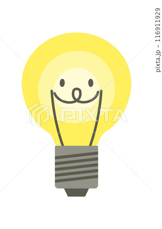イラスト素材: 電球 ON イラスト素材: 電球 ON 116911929