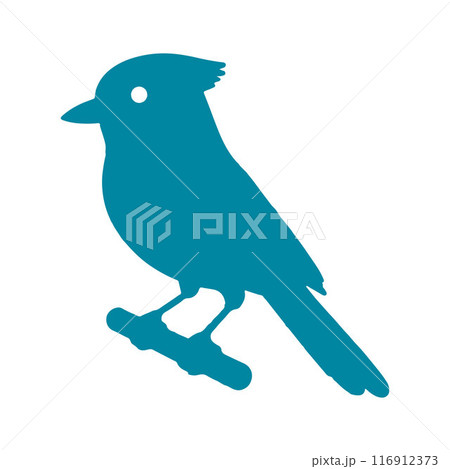 Jay bird silhouette vector art illustration Jay bird silhouette vector art illustration 116912373