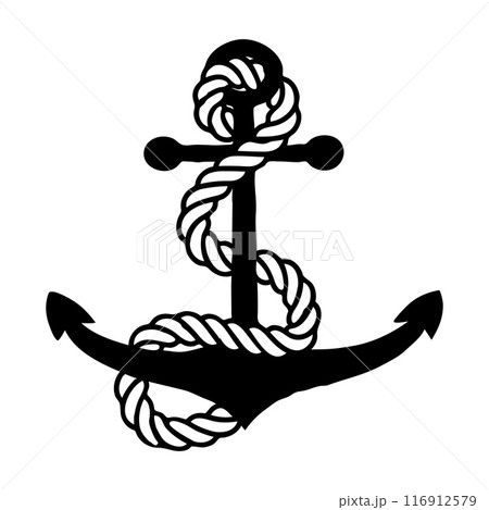 Nautical Anchor, simple style maritime icon 116912579