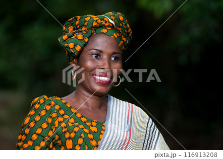 close up of young african woman, happy. close up of young african woman, happy. 116913208