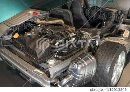 Details of a car without a body. Details of a car without a body. 116913845