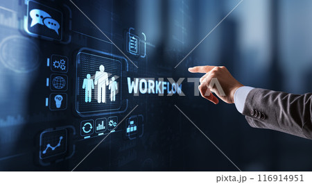 Workflow Repeatability Systematization Business Process. Business Technology Internet 116914951