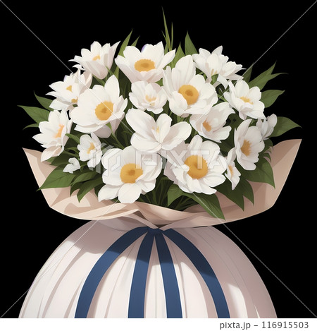 AIで生成した白い花の花束 AIで生成した白い花の花束 116915503