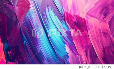vibrant acrylic abstract dynamic brushstrokes colorful texture modern art background. 116915849