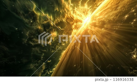A captivating display of natures forces as cosmic rays interact with Earths atmosphere 116916338