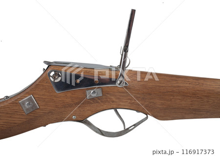 bullet shooting arbalister crossbow isolated on white 116917373