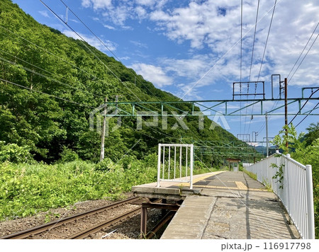 土合駅_日本一のもぐら駅_上り線東京方面に地上ホーム 116917798
