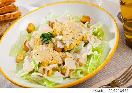 Caesar salad with chicken Caesar salad with chicken 116918456