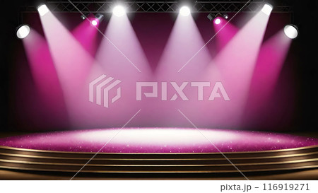 ステージ・舞台・スポットライトの背景素材 ステージ・舞台・スポットライトの背景素材 116919271