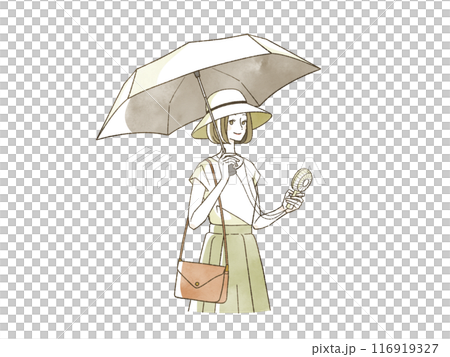 撐著陽傘的女人 116919327