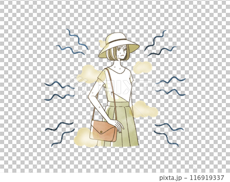 Women who suffer from sweat odor 116919337