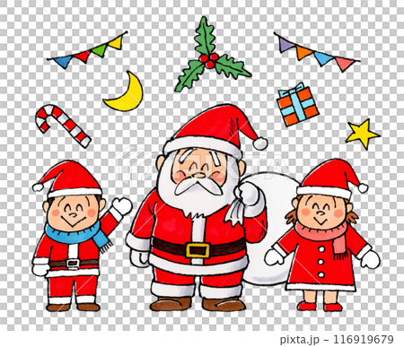 Santa Claus and children 116919679
