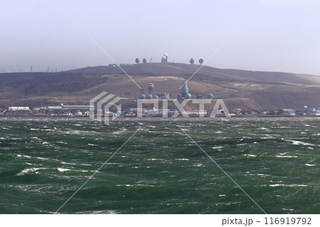 稚内のノシャップ岬を海から見た最北の防衛基地 116919792