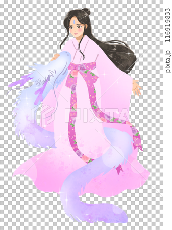 瀬織津姫と白龍のイラスト(背景なし) 瀬織津姫と白龍のイラスト(背景なし) 116919833