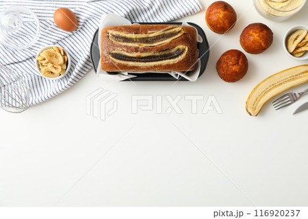 Tasty food with banana, concept of tasty food with banana Tasty food with banana, concept of tasty food with banana 116920237