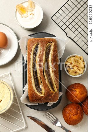 Tasty food with banana, concept of tasty food with banana Tasty food with banana, concept of tasty food with banana 116920238