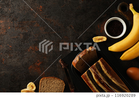 Tasty food with banana, concept of tasty food with banana Tasty food with banana, concept of tasty food with banana 116920289