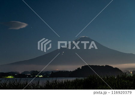 夜明け前の富士山 116920379