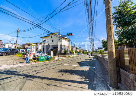 日本の寒川都市景観 寒川神社下車駅・宮山駅から寒川神社までの道順＝寒川神社への道順写真4 116920566