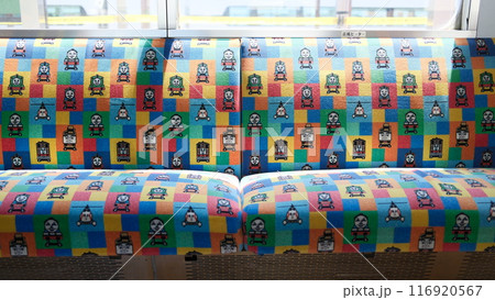 train with Thomas and Friends theme is running in Fujikawaguchiko train with Thomas and Friends theme is running in Fujikawaguchiko 116920567