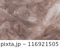 Construction worker thermally insulating house mineral wool attic with glass wool 116921505