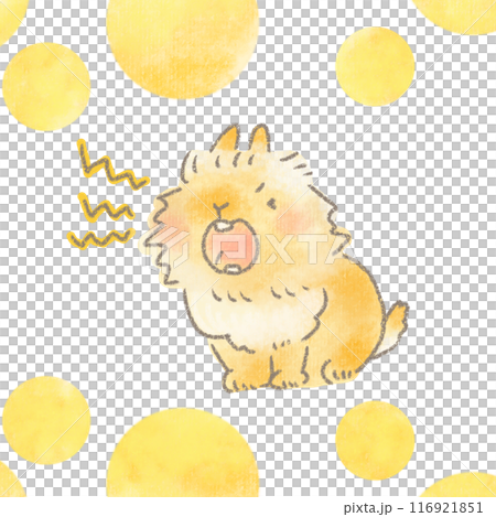 Illustration of a rabbit screaming loudly 116921851