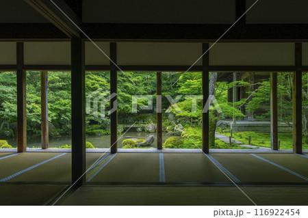 新緑の蓮華寺 額縁庭園(京都市左京区上高野) 新緑の蓮華寺 額縁庭園(京都市左京区上高野) 116922454