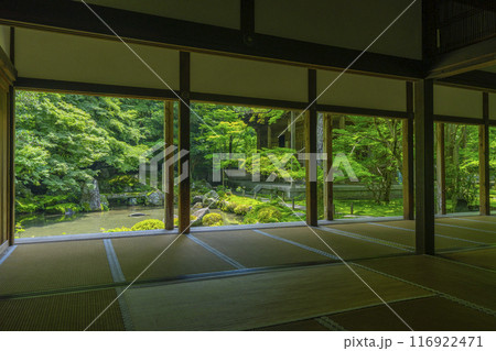 新緑の蓮華寺 額縁庭園(京都市左京区上高野) 新緑の蓮華寺 額縁庭園(京都市左京区上高野) 116922471