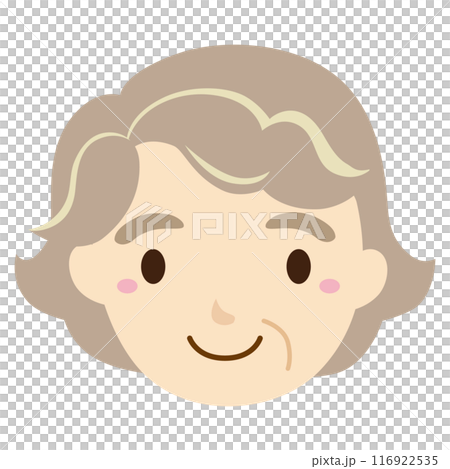 Cute grandmother icon illustration / no face or lines 116922535