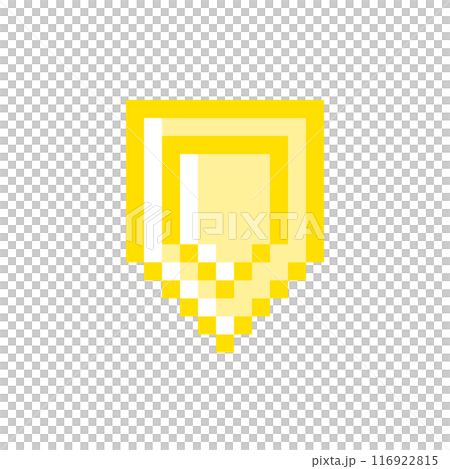 Dotted gold shield illustration 116922815