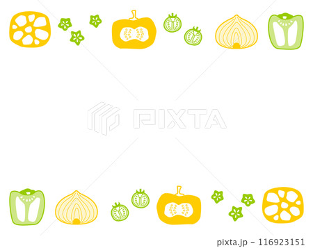 野菜の断面フレーム 116923151