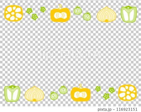 野菜の断面フレーム 116923151