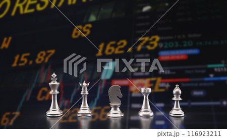 The Chess for Business concept 3d rendering. The Chess for Business concept 3d rendering. 116923211