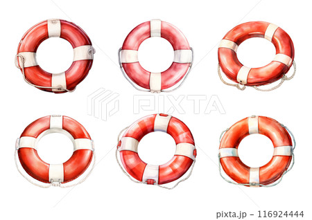 Lifebuoy Collection Bundle Set Isolated on a Transparent Background Lifebuoy Collection Bundle Set Isolated on a Transparent Background 116924444