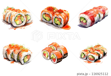 Sushi Png Illustration Set Sushi Png Illustration Set 116925112