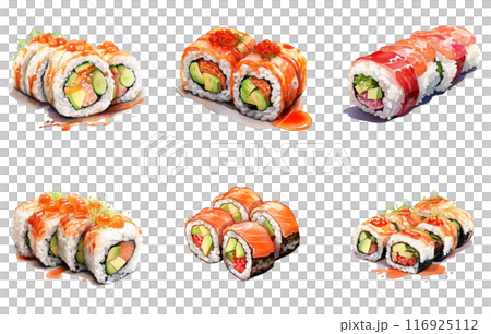 Sushi Png Illustration Set Sushi Png Illustration Set 116925112