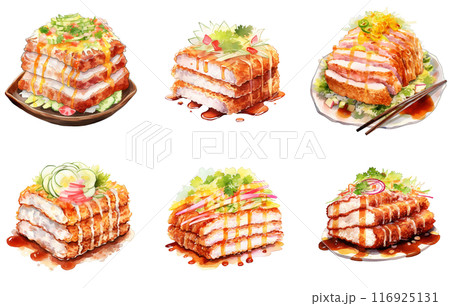 Tonkatsu Png Illustration Set Tonkatsu Png Illustration Set 116925131
