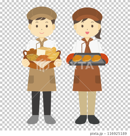 Bakery clerk illustration Bakery clerk illustration 116925189