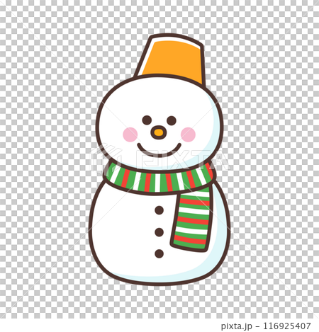 かわいい雪だるま 116925407