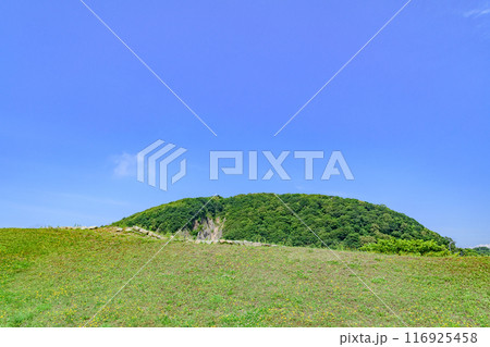 北海道日高の様似漁港とエンルム岬 116925458