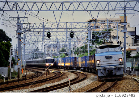 2006年　東海道本線を走るEF663コンテナ貨物列車 116925492