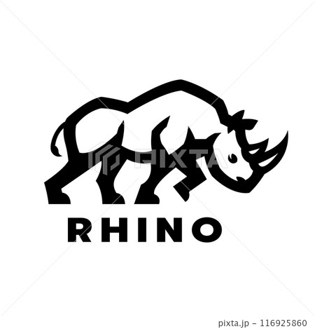 Wild rhinoceros logo. Wild rhinoceros logo. 116925860