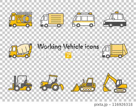 Icon collection Vehicles 02 (Working vehicles) 116926318