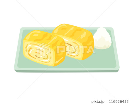 大根おろしつきの卵焼きをイメージしたイラスト 116926435