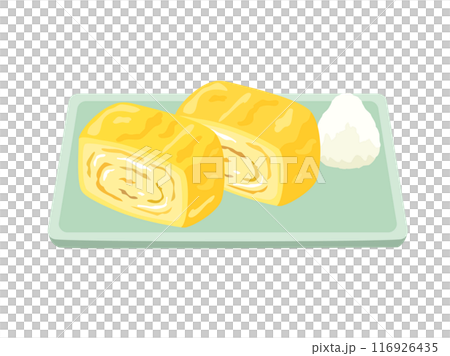 大根おろしつきの卵焼きをイメージしたイラスト 116926435